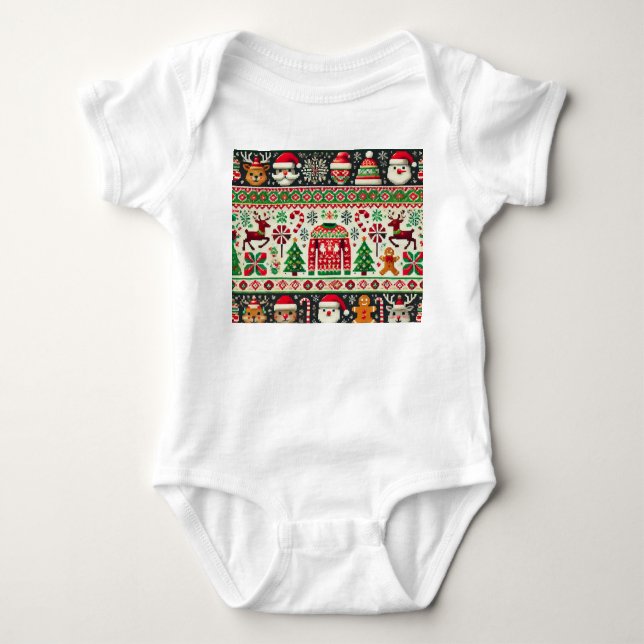 Rolig ful jultröja barn bodysuit t shirt (Framsida)