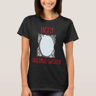 Rolig ful jultröja med spegel män kvinnor t shirt