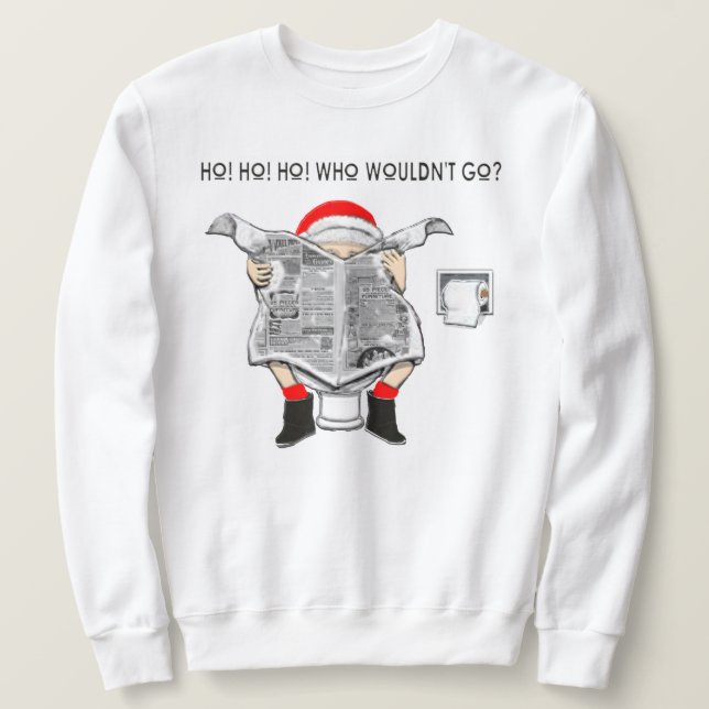 Rolig ful jultröja skjorta lång ärmad tröja (Design framsida)