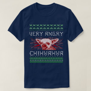 Rolig ful X-Mas "för mycket ilsken Chihuahua" Tee Shirt