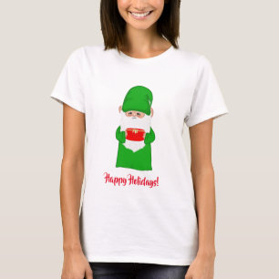 Rolig fult julgnom i grön ful t-shirt