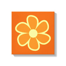 Rolig funky 60-70-tals retroblomma