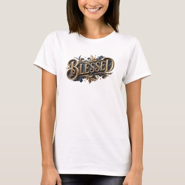 Rolig & Funky BLESSAD Anpassad Skapelse T Shirt (Framsida)
