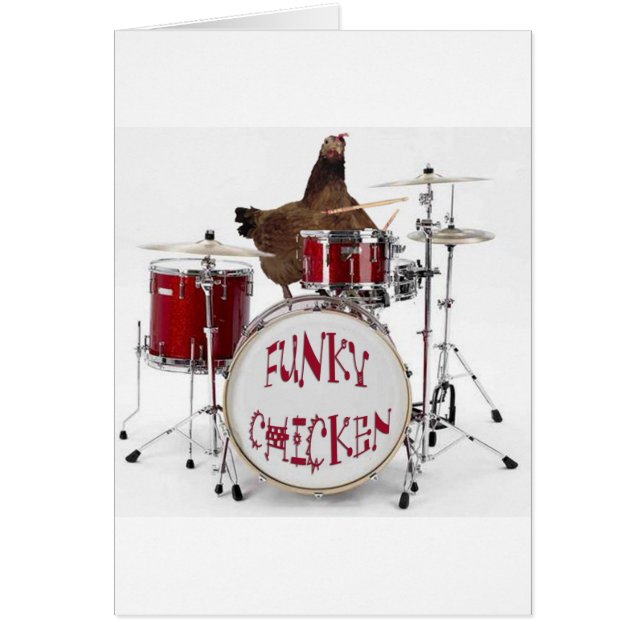 Rolig funkyhöna hälsningskort (Framsidan)