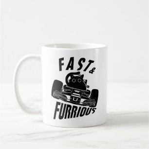 Rolig FURRurious katt som kör bil Kaffemugg