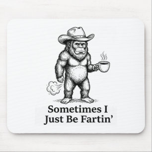 Rolig Furtnings Bigfoot Cowboy Ibland Är Jag Bara  Musmatta