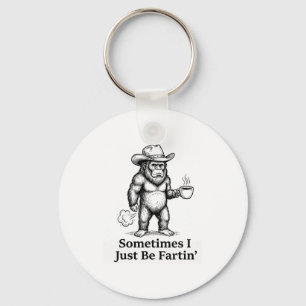 Rolig Furtnings Bigfoot Cowboy Ibland Bara F Nyckelring