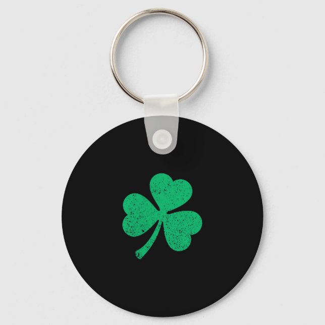 Rolig Fyrklöver Irsk Shamrock St.patricks  Nyckelring (Framsida)