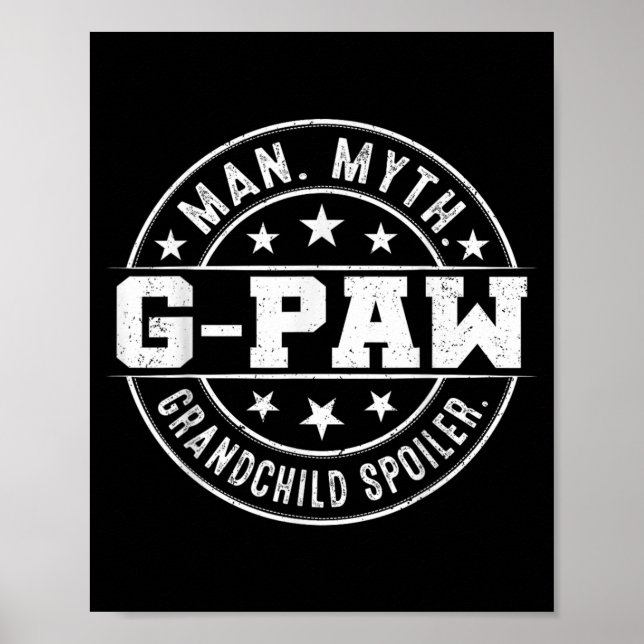 Rolig G-Paw Barnbarn Spoiler Man Myter G-Paw Poster (Framsidan)