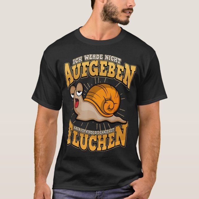 Rolig Gå-present Till Sniglar T Shirt (Framsida)