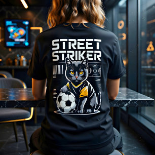 Rolig gågata katt fotboll present t shirt
