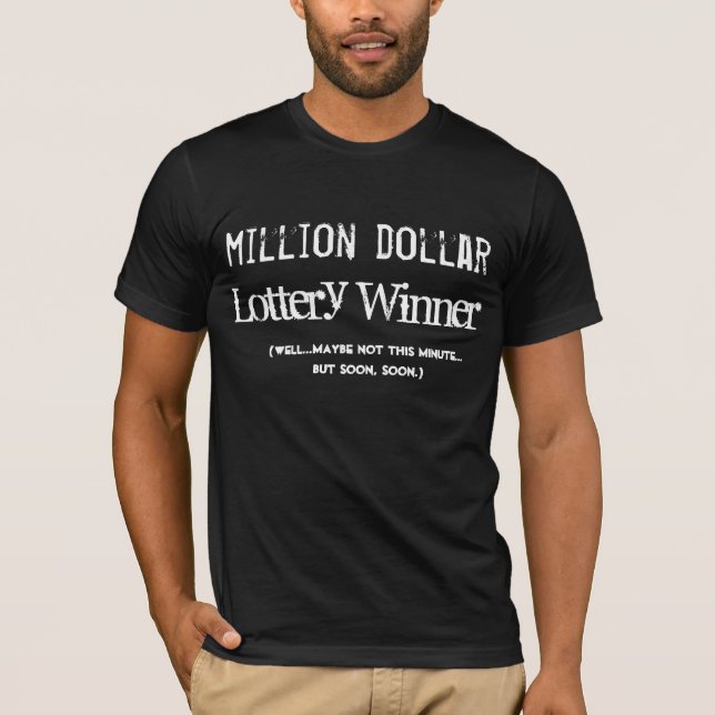 Rolig Gaggåva miljon dollarlotterivinnare Tee (Framsida)