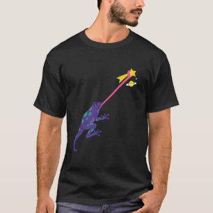 Rolig Galax Groda Fångar Fallande Stjärna Rymd Pla T Shirt