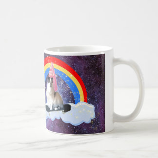 Rolig galaxregnbågePrincess Skateboard Katt Råna Kaffemugg