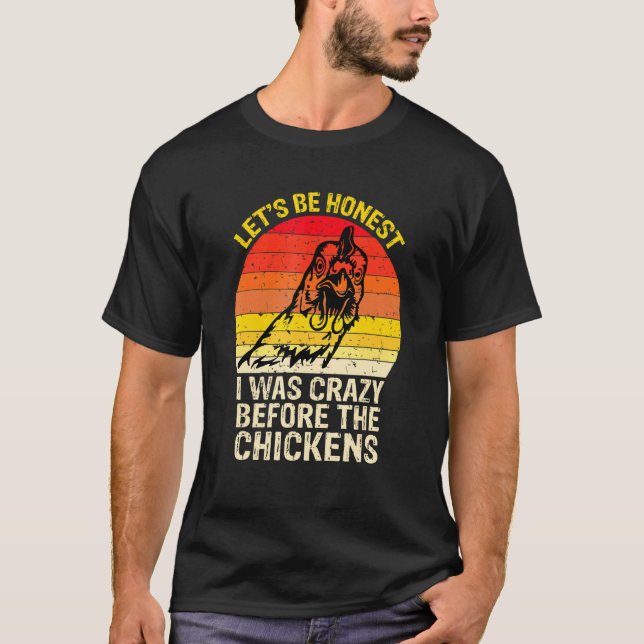 Rolig Galen Höns Dam T Shirt (Framsida)