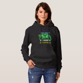 Rolig Gamer-citat Neon-kontroll Grafik Hoodie T Shirt
