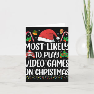 Rolig Gamer Jul Troligtvis Spelar Videospel På Kri Kort