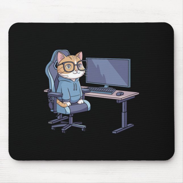 Rolig Gamer Katt Trupp Meme 1  Musmatta (Framsidan)