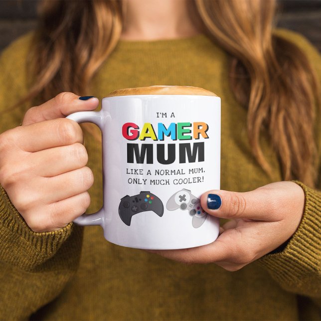Rolig 'Gamer Mamma' Cool Present Kaffemugg (Skapare uppladdad)