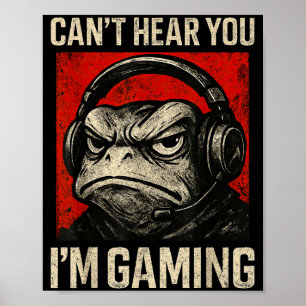 Rolig Gamer Mpy Groda Konst Män Kvinnor Pojkar Vid Poster
