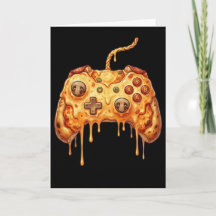 Rolig Gamer Pizza Spelande Videospel Entusiast Poj