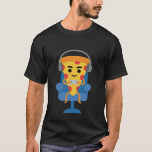 Rolig Gamer Pizza Spelande Videospel Entusiast Poj T Shirt