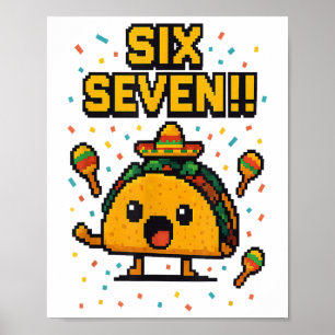 Rolig Gamer Taco Sex Sju Cinco De Mayo 67 Mexica Poster