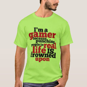 Rolig GamersT-tröja för videospelGeeks Tee Shirt