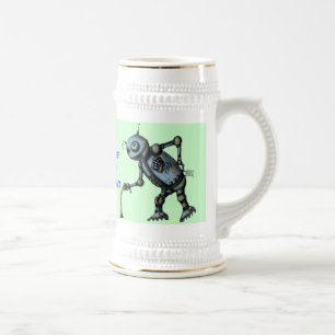 Rolig gammal design för robotölmugg sejdel