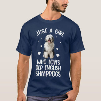 Rolig gammal engelsk fårhund design för kvinnor Få T Shirt