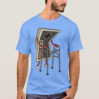 Rolig gammal gamer spelar retro 80-tal 90-tal vide t shirt