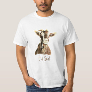 Rolig Gammal Get, Humor "Över kullen" Roligt Citat T-shirt