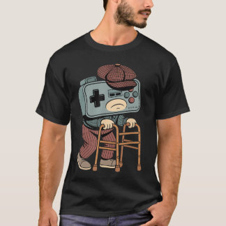 Rolig gammal spelande gamer retro 80-tal 90-tal TV T Shirt