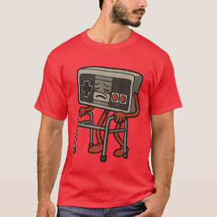 Rolig Gammal Spelare Spelande Retro 80-tal 90-tal T Shirt