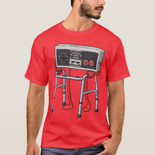 Rolig Gammal Spelare Spelande Retro 80-tal 90-tal T Shirt