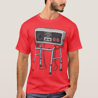 Rolig Gammal Spelare Spelande Retro 80-tal 90-tal T Shirt