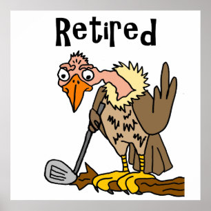 Rolig gammal vråk som leker den pensionerade poster