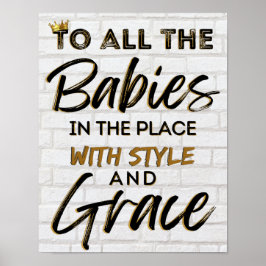 Rolig gammaldags 90-tals hip hop födelsedag/baby s poster