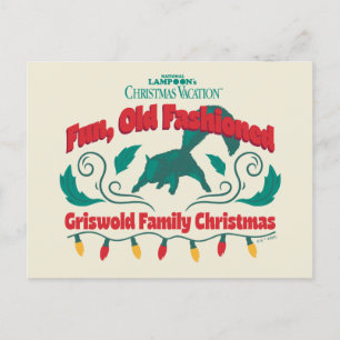 Rolig, gammaldags Griswold-familjens jul Helg Vykort