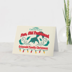 Rolig, gammaldags Griswold-familjs jul Helgkort