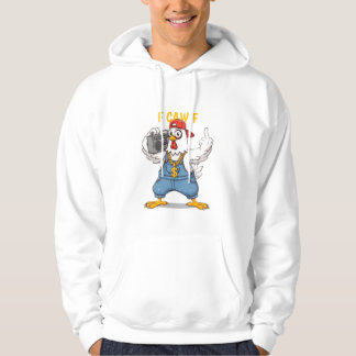 Rolig Gangsta Kyckling Hoodie F CAW F Hip Hop Stil