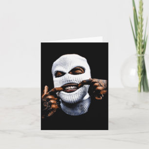 Rolig Gangster Gangsta Hiphop Guld Tänder H Kort