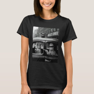 Rolig Gangsterkatt som säger Mafia Gangster Noir H T Shirt