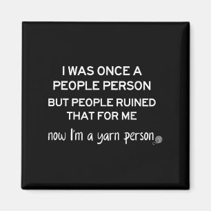 Rolig Garn Person Stickar Virka Humor Present För Magnet
