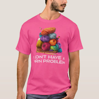 Rolig garnsamlande stickning virkning stickad t shirt