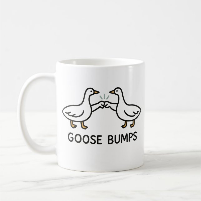 Rolig gås-frysartessa | Knuffande gäss Djur Kaffemugg (Vänster)