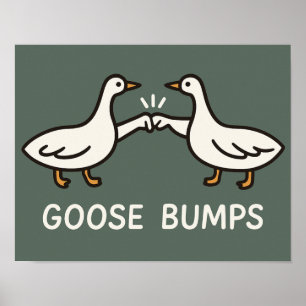 Rolig gås-frysartessa Knuffande gäss Djur Poster
