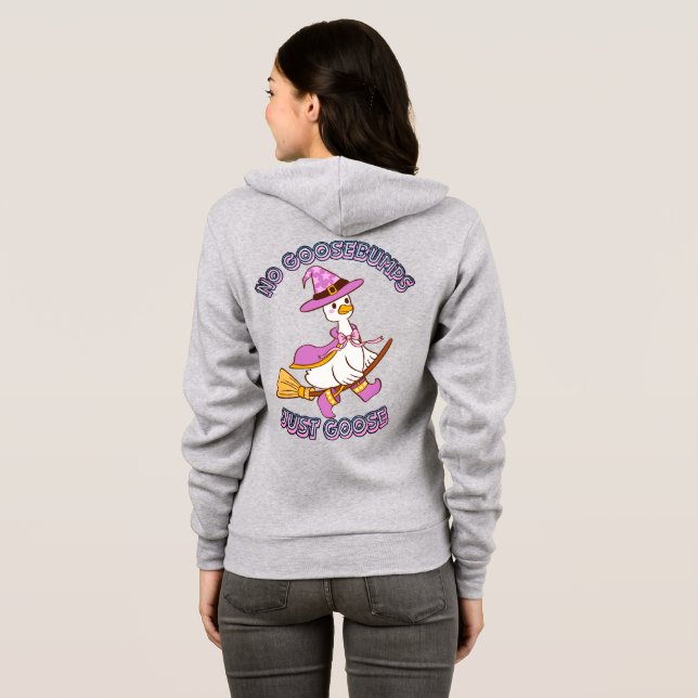 Rolig gås häxa t-shirt (Hel baksida)