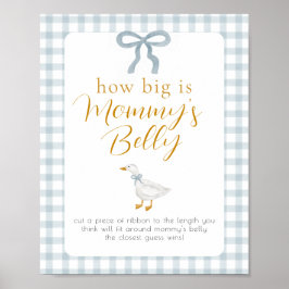 Rolig Gås Mamma-själv Baby Shower Spel Tecken Poster