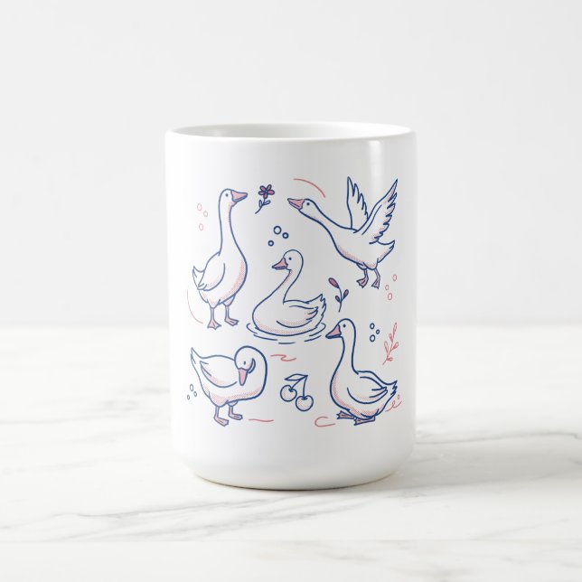 Rolig Gås Mönster Kaffemugg (Center)